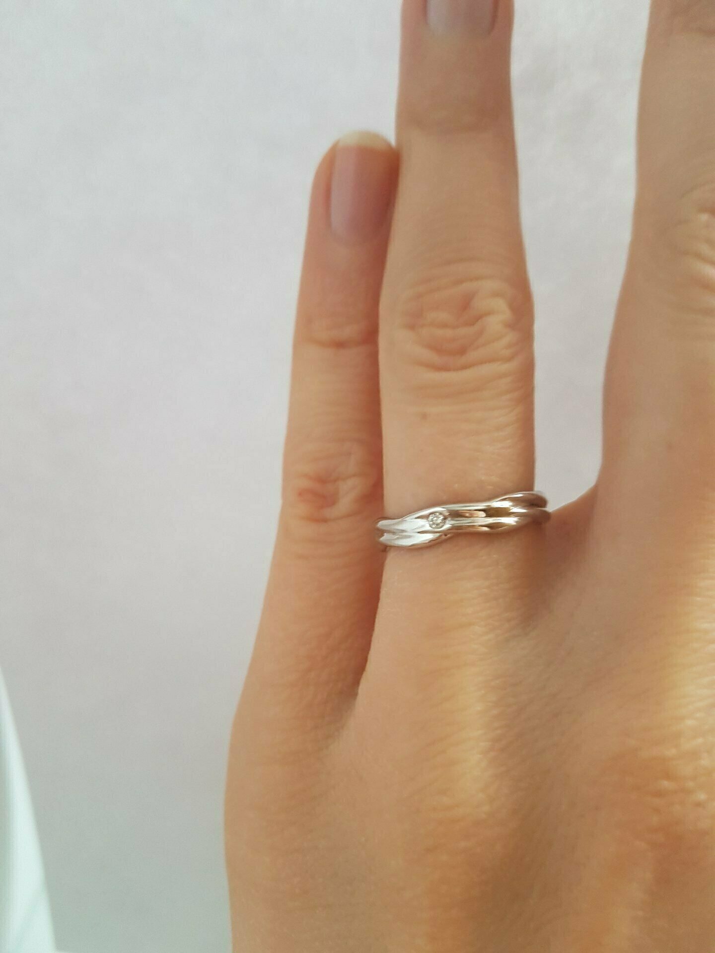 Кольцо обручальное с бриллиантом